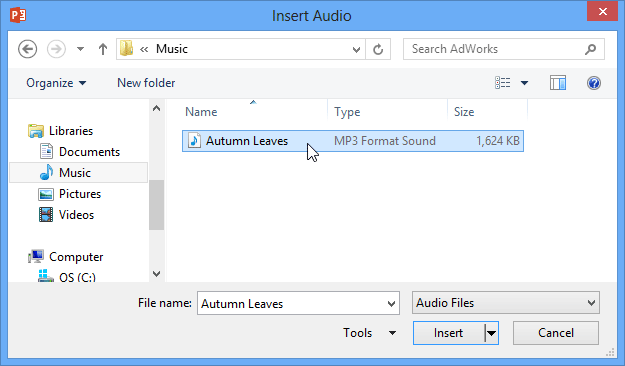 add audio to powerpoint