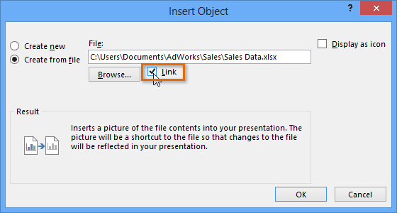 PowerPoint 2013 Embedding An Excel Chart