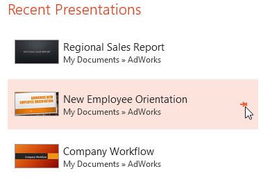 Screenshot of PowerPoint 2013