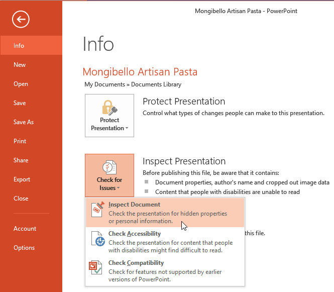 PowerPoint2013のスクリーンショット