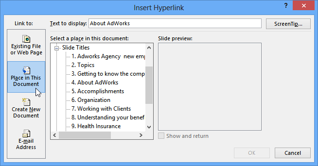 Powerpoint 13 Hyperlinks And Action Buttons