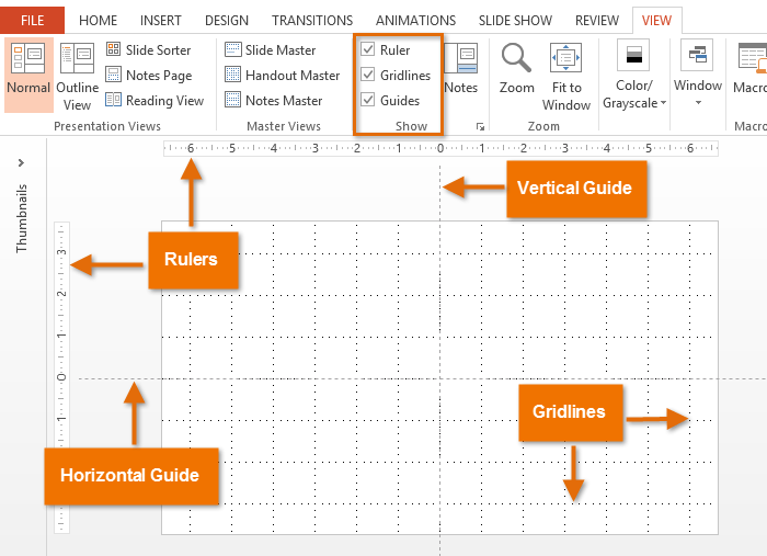 power point ruler tool