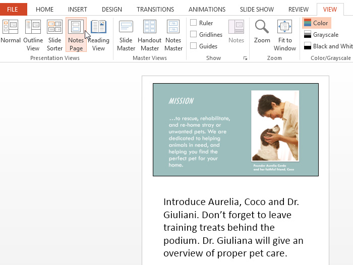 Screenshot of PowerPoint 2013