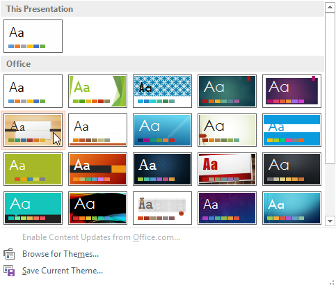 how to get more themes for powerpoint 2013