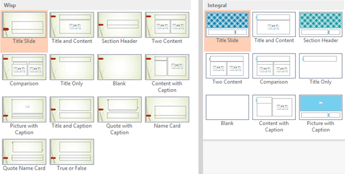 how to start a new presentation using the integral theme