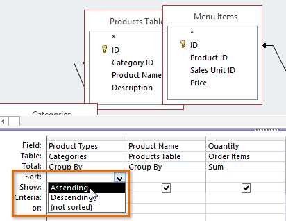 Access 2013 More Query Design Options