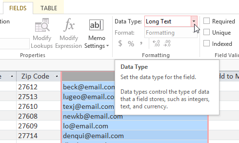 Unable To Create Update For Record With Only Large Data Types