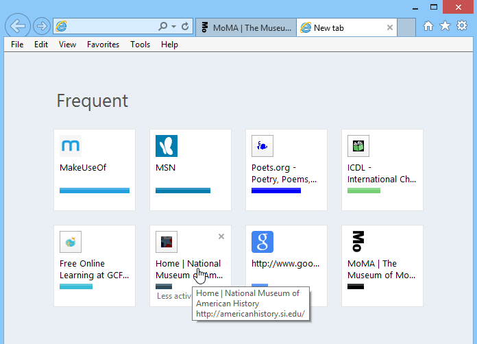 screenshot of Internet Explorer 11