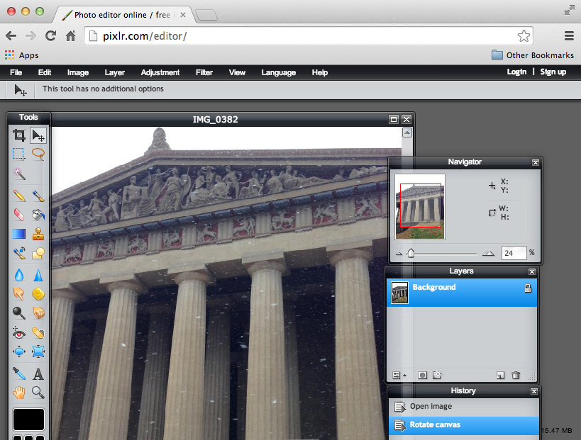 screenshot of Pixlr