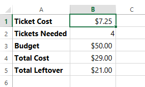 screenshot of excel 2013