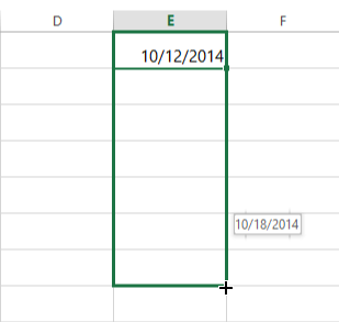 Zrzut ekranu programu Excel 2013