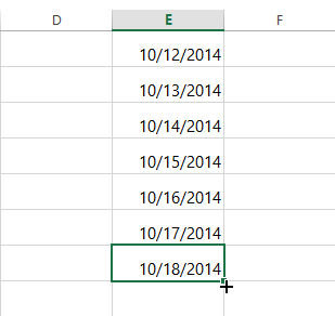 Screenshot dari Excel 2013