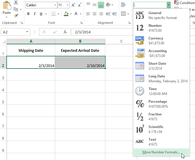 screenshot dari excel 2013