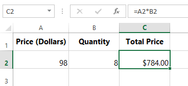 screenshot of excel 2013