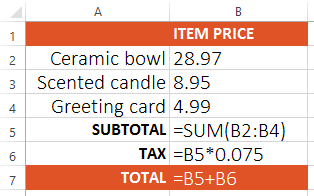 screenshot of excel 2013 - breaking up a formula into small formulas