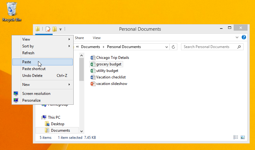 screenshot Windows 8
