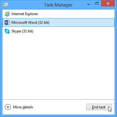 skjermdump av Windows 8