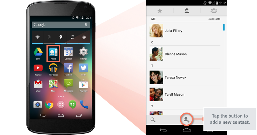 Google contacts app for android 4