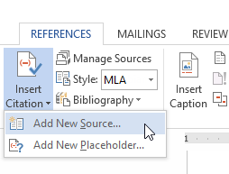 bibliography microsoft word 2013