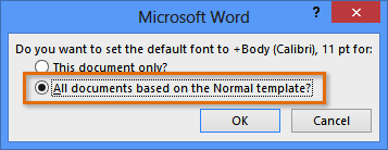 how to change microsoft word default settings