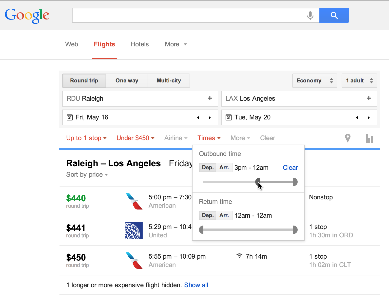 search compare flights