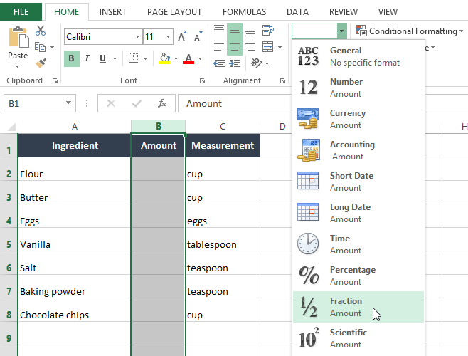 screenshot of Microsoft Excel
