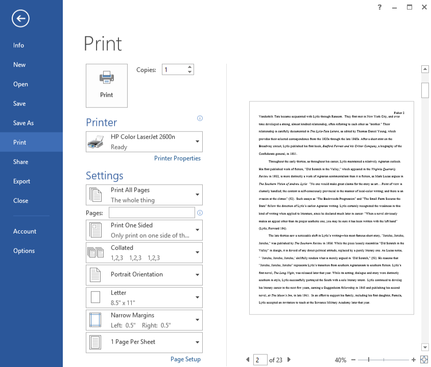 print preview in word for mac