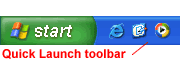 Quick Launch toolbar
