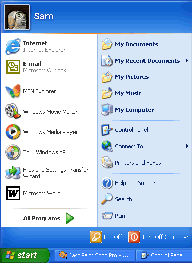 windows xp desktop icons