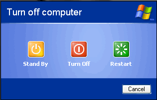 Turn Off Computer dialog box