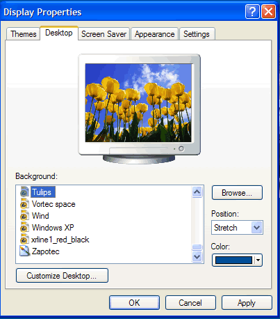 windows xp classic desktop