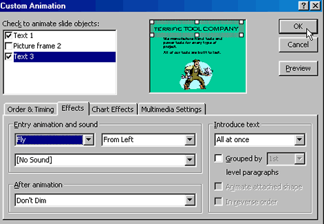 PowerPoint 2000: Adding Animation