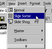 View Menu Slide Sorter