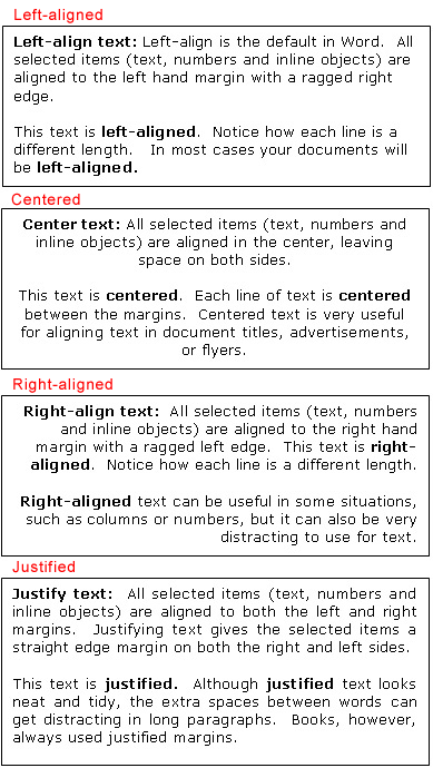 how to right justify in word dates for cv