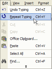 Repeat Typing Command