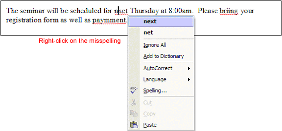 why is word spell check in french