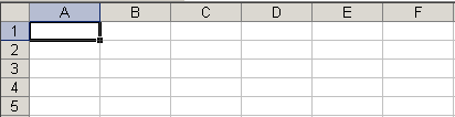 Excel XP Worksheet is a Grid of Cells