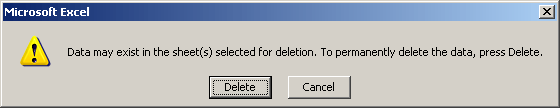 Confirm Deletion Dialog Box