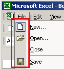 The Excel XP Toolbar