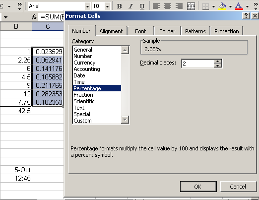 The Number Tab on the Format Cells Dialog Box