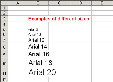 font size must be between 1 and 409 excel