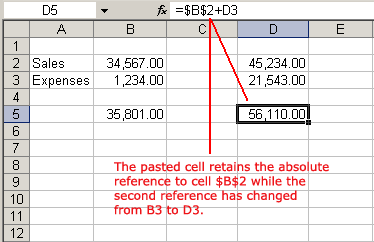 Paste the Formula Containing an Absolute Reference
