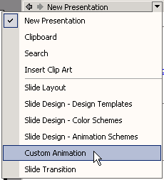 Choose Custom Animation