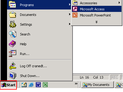 Access XP: Identifying the Basic Parts of the Access Window