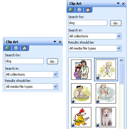 Searching for Clip Art