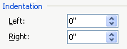 Indent Options