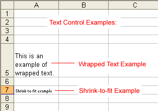 Examples of Text Control Alignments