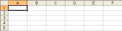 Excel 2003 Worksheet is a Grid of Cells