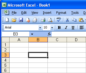 Excel 2003: Identifying Basic Parts of the Excel Window