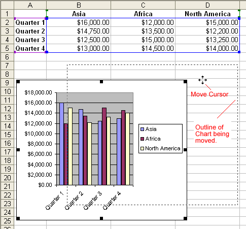 To Resize An Embedded Chart